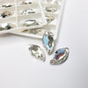 Clear - Diamond Leaf Sew On stone - Glass Rhinestone