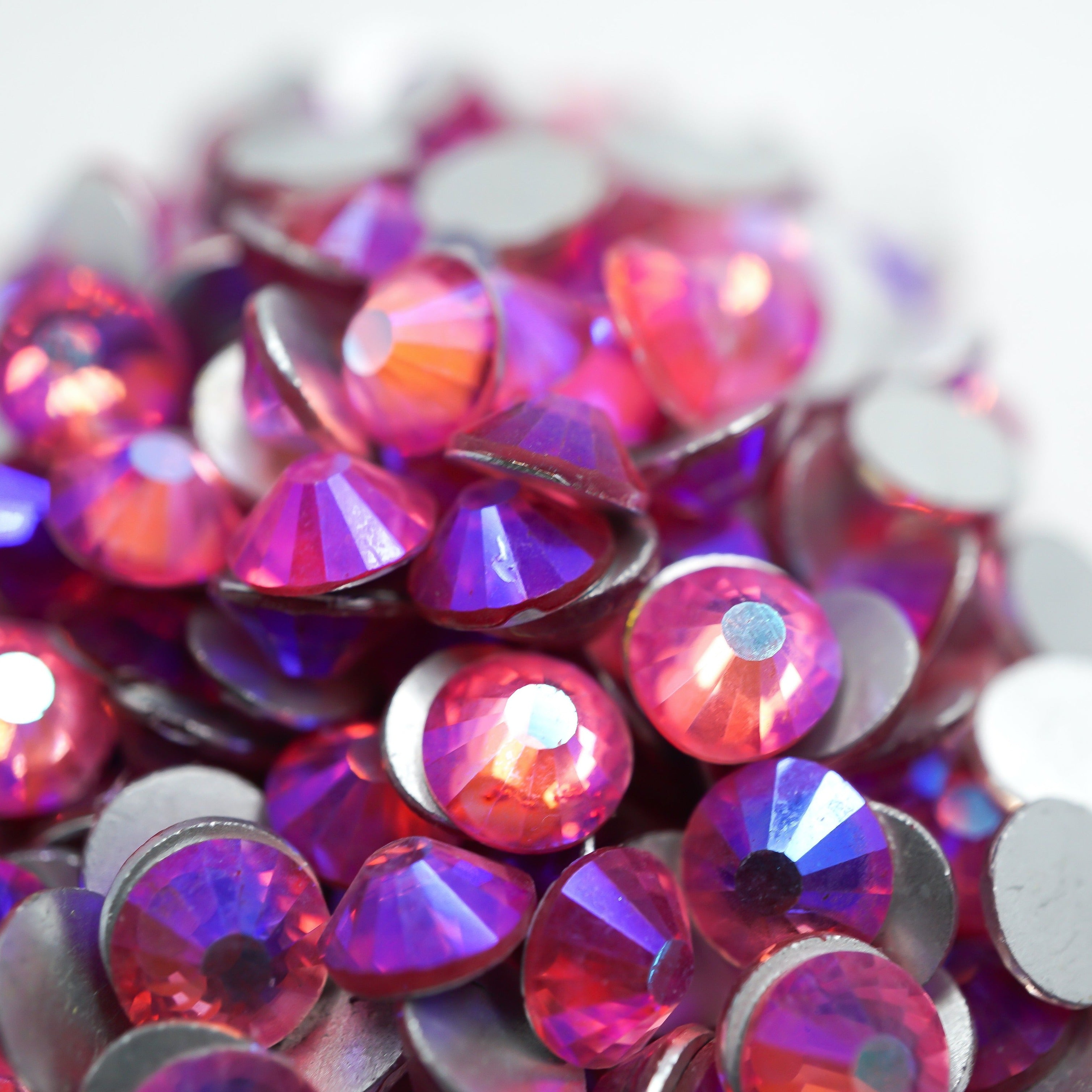 Glitz: Crystal AB Glass Rhinestones (PINK BACKING) – Fierce Sparkle  Rhinestones