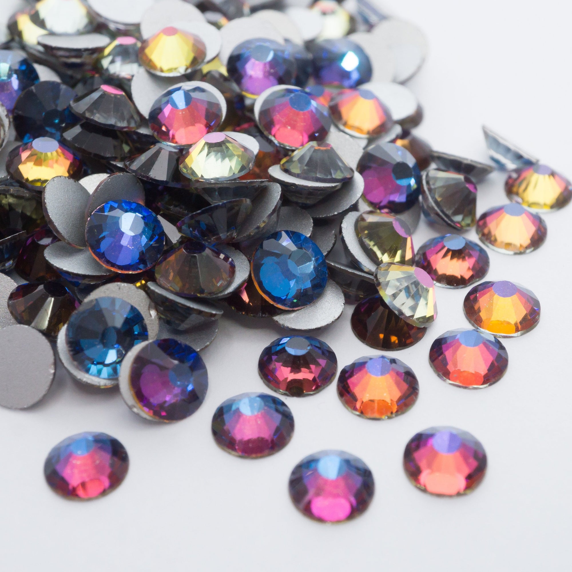 Blue Flame Rhinestones - HQ glass flatback #058