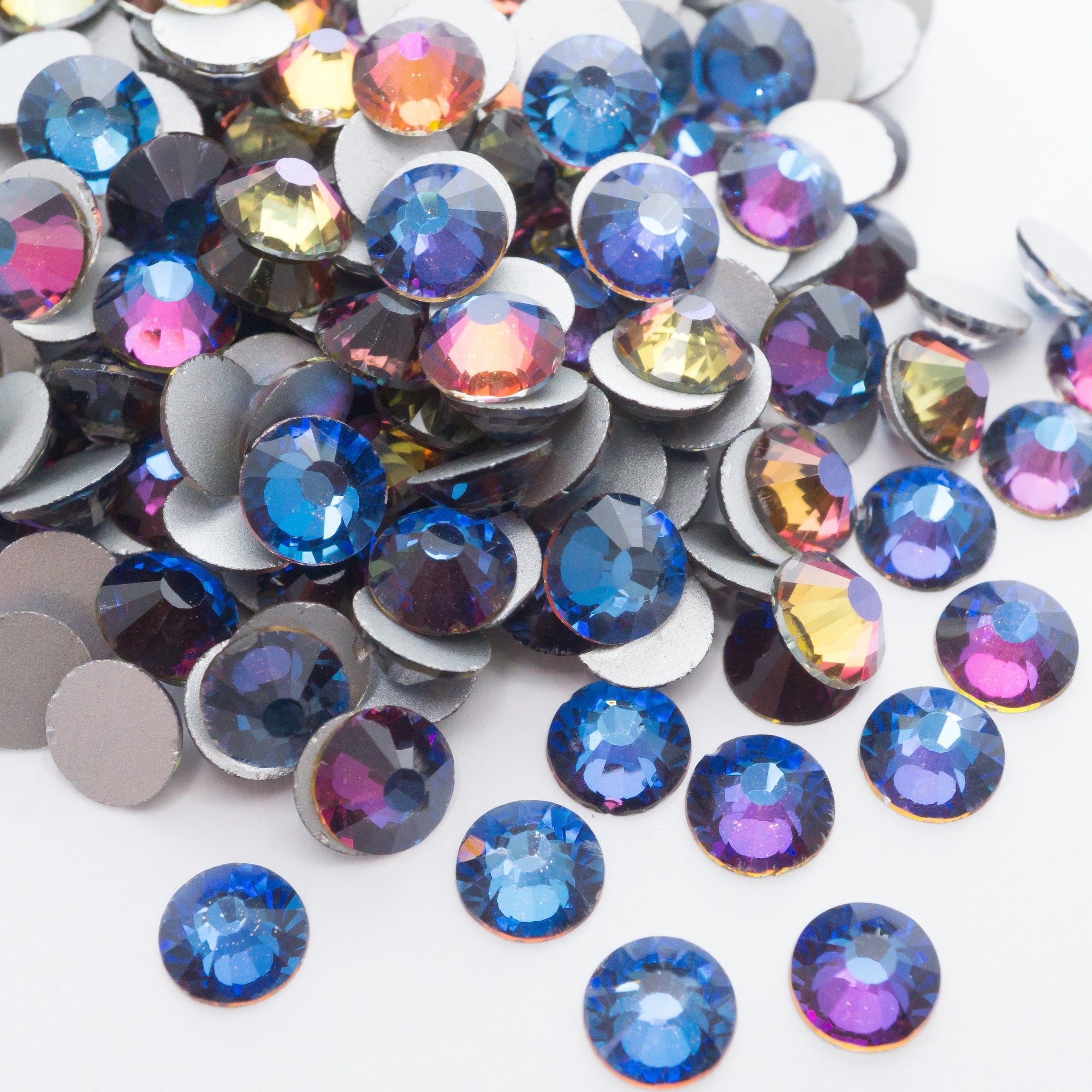 Blue Flame Rhinestones - HQ glass flatback #058