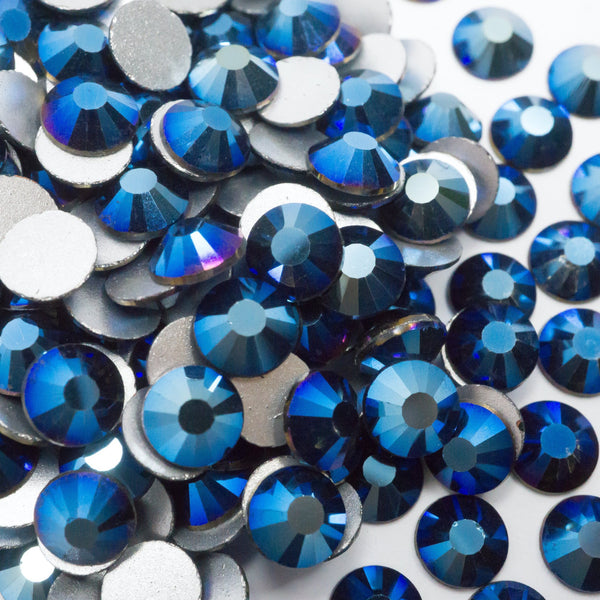 Blue Zircon HQ glass Rhinestones flatback #013