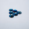 Metallic Blue Rhinestones - HQ glass flatback #065