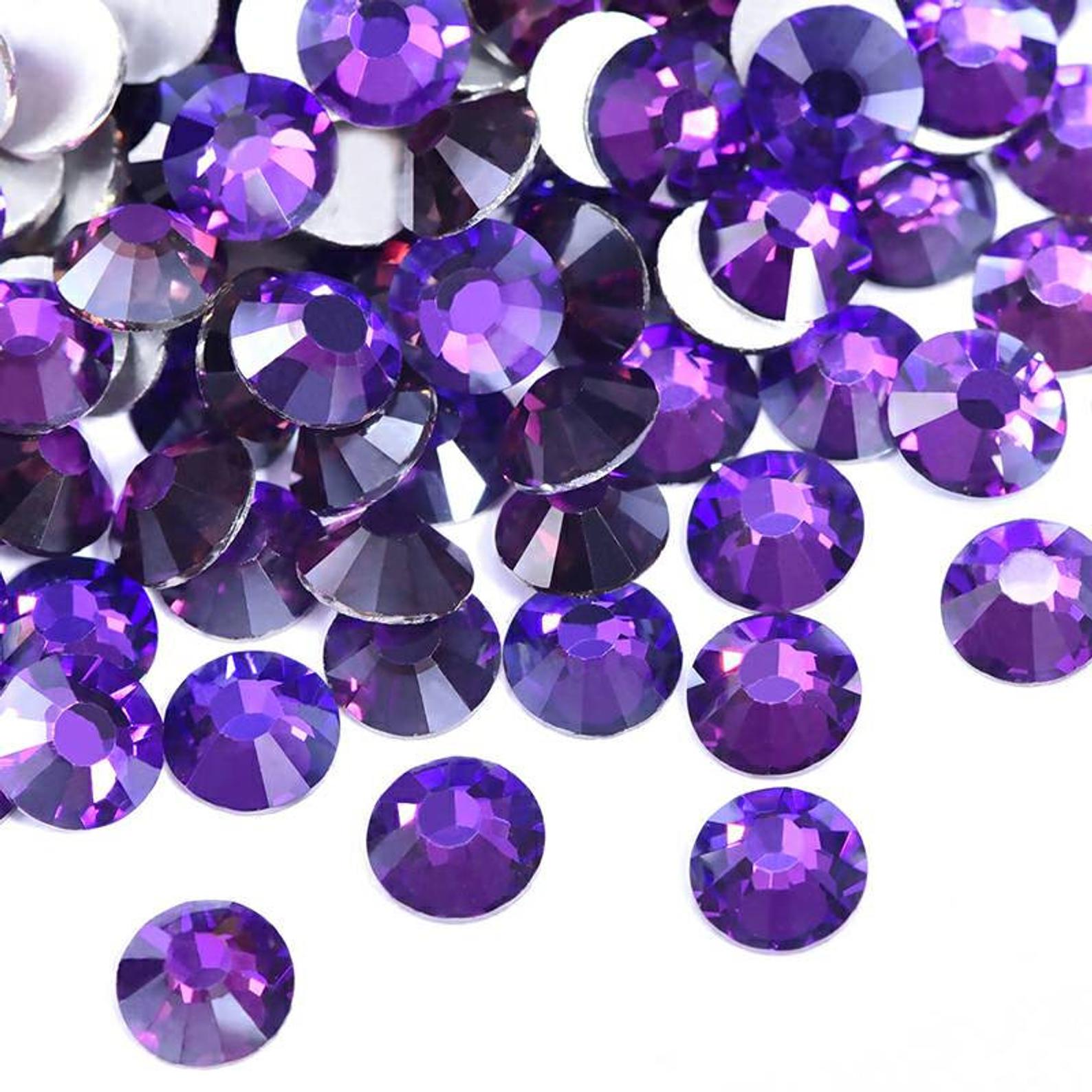 PriceLess Crystal Flatback Rhinestones Purple Rain 12ss