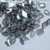Transparente Black- 100 Mix shapes - Nail art- Rhinestones - GLASS- flat back
