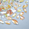Transparente- 100 Mix shapes - Nail art- Rhinestones - GLASS- flat back