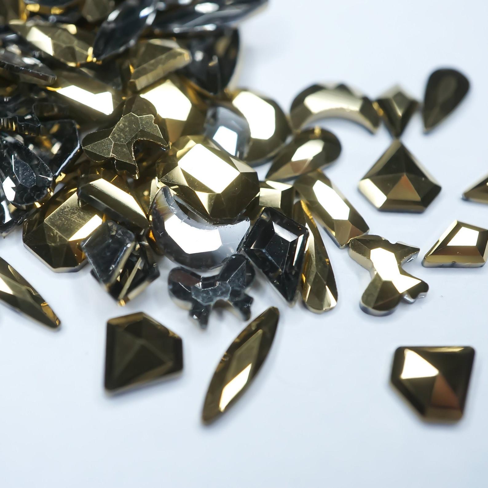 Multi-Size Aurum Gold Flatback Rhinestones