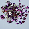 Violet blue- 100 Mix shapes - Nail art- Rhinestones - GLASS- flat back