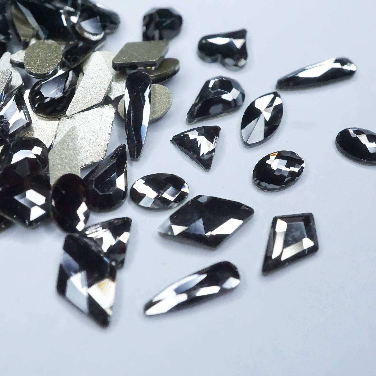 FLATBACK Black Diamond Rhinestones