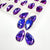 Violet Blue- DROP Sew On Glass Rhinestone