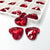 Red HEART Sew On stones - Glass Rhinestone