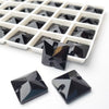 BLACK - SQUARE High Quality Glass Sew-on Rhinestones