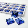 SAPPHIRE - SQUARE High Quality Glass Sew-on Rhinestones