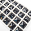 BLACK - SQUARE High Quality Glass Sew-on Rhinestones