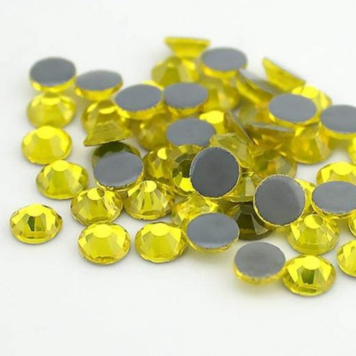 Citrine HQ glass Rhinestones Hotfix #019