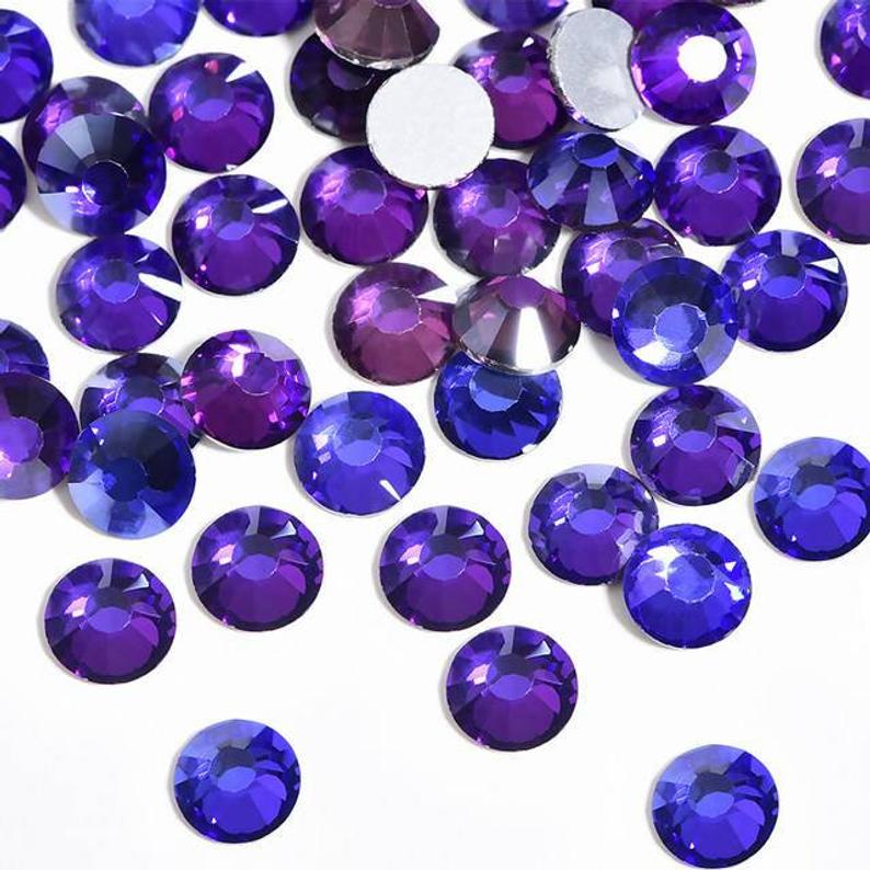 Purple Velvet Flatback Crystal Rhinestones – The Glitzy Bluebonnet