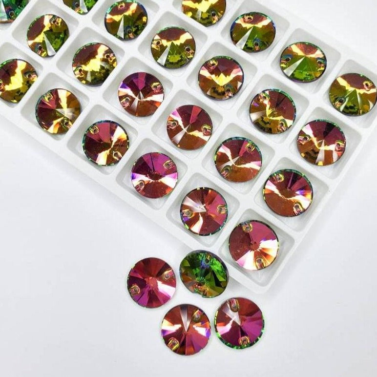 Rainbow - RIVOLI Sew On Glass Rhinestone