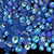 Neon Blue AB Rhinestones - HQ glass flatback #078