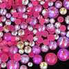 Neon Pink AB Rhinestones - HQ glass flatback #083
